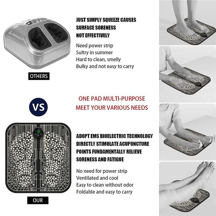 Intelligent Foot Massage Mat Foot Massage Pulse Foot Massager EMS Leg Beauty Foot Machine Massage Foot Mat