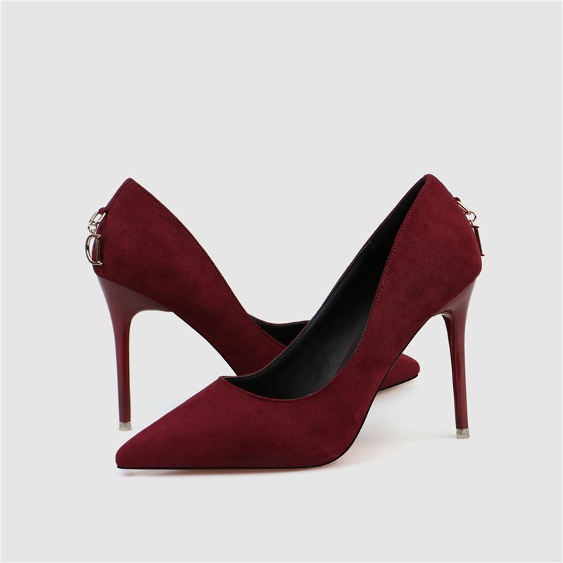 High Heels Sexy Pointed Toe Red Bottom High Heels Wedding Shoes