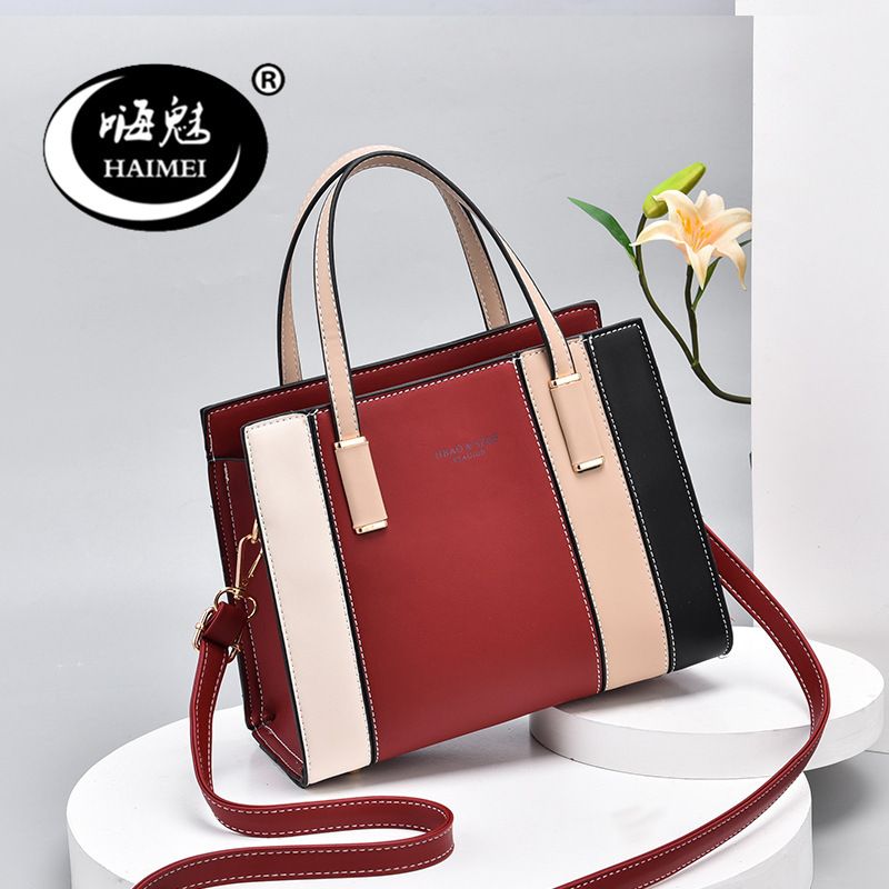 Wild Net Red Bag Tide Single Shoulder Messenger Bag Texture  Leather Tide Bag, Color: Red