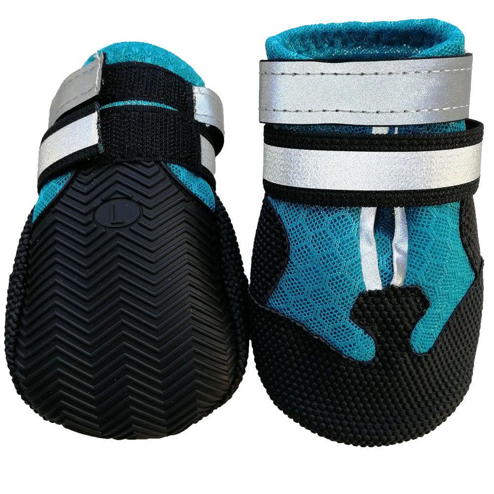Pet Products Dog Shoe Cover Large And Medium Dog Wear-resistant Foot Cover Breathable Mesh Dog Shoes, Specifications: S light blue (net), Item No.: KX8810-1