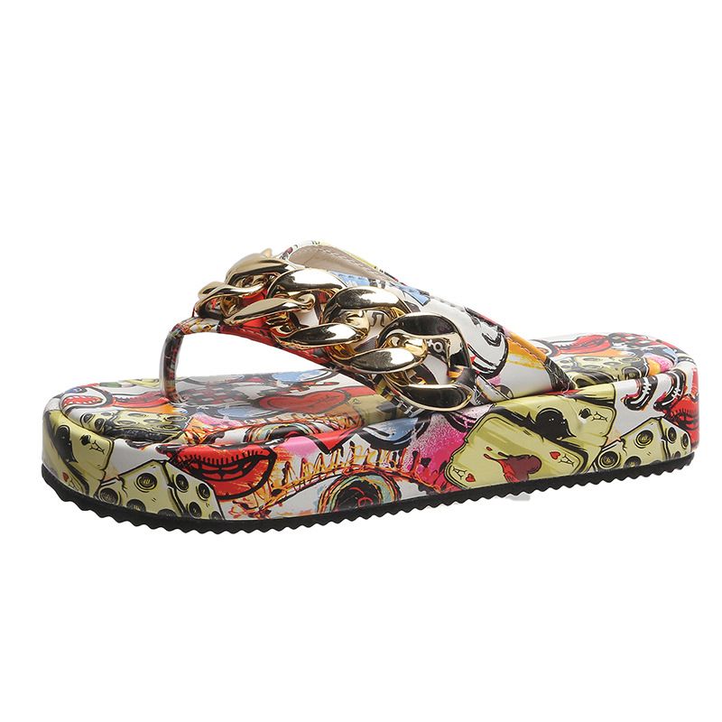 Graffiti Sandals, Size: 36, Color: Red