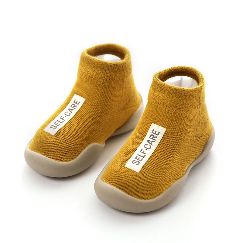 Baby Toddler Shoes, Color: Cloth label turmeric, Child socks size: 20/21recommended foot length 11-12cm