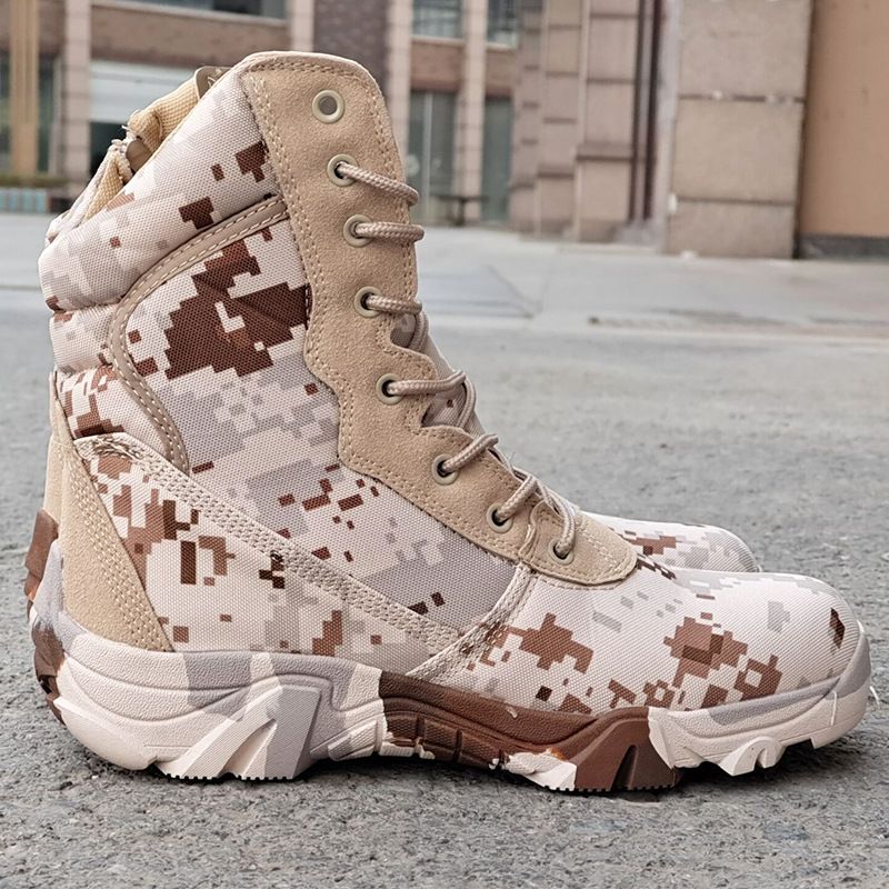 Outdoor Python Pattern Camouflage Snow Boots Tactical Shoes Breathable Hiking Shoes Outdoor Shoes