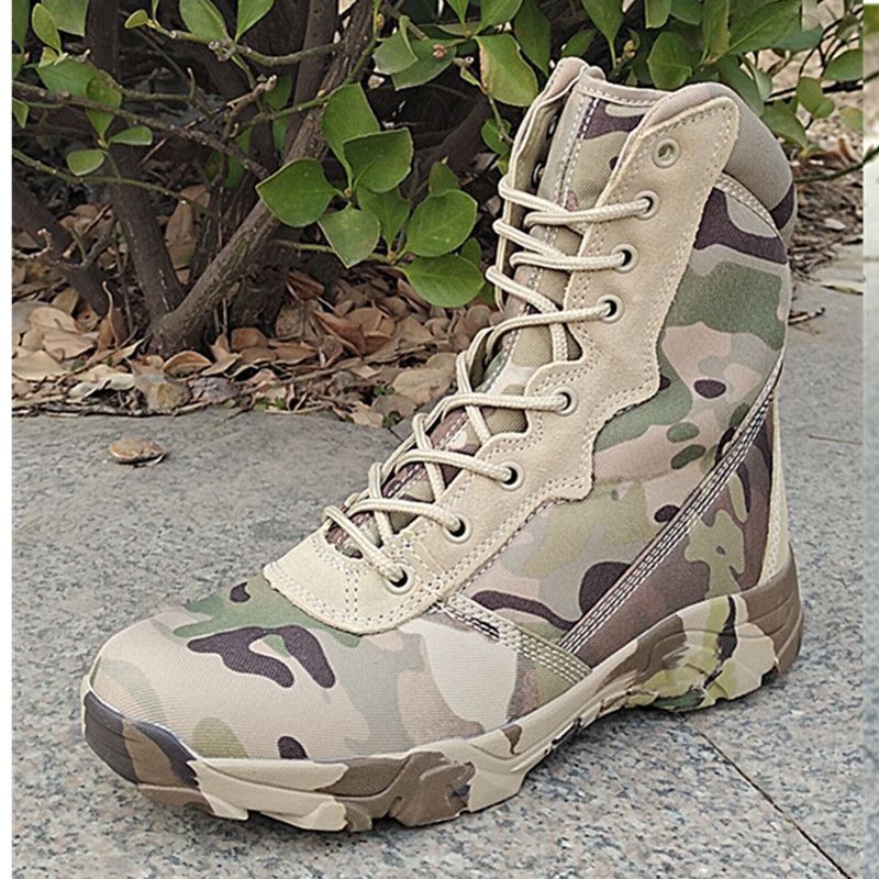 Outdoor Python Pattern Camouflage Snow Boots Tactical Shoes Breathable Hiking Shoes Outdoor Shoes, Size: 38, Color: Cp camouflage