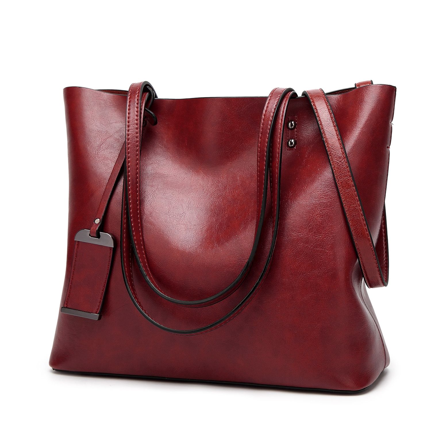 Vintage Tote Bag New Women Handbags Shoulder Messenger Bags, Color: Wine red
