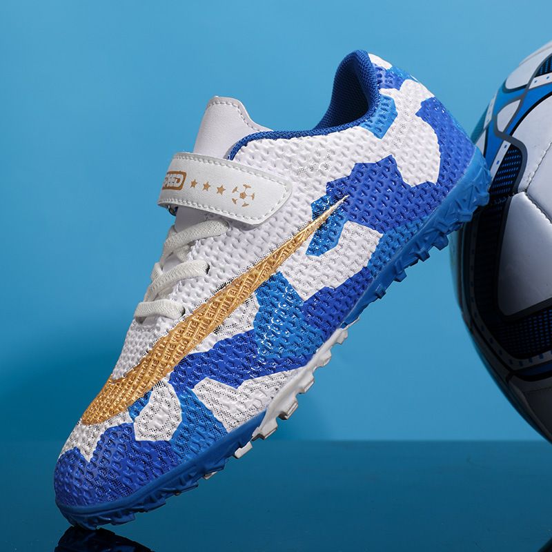 Children Football Boots, Size: 31, Color: 2022 blue broken nails