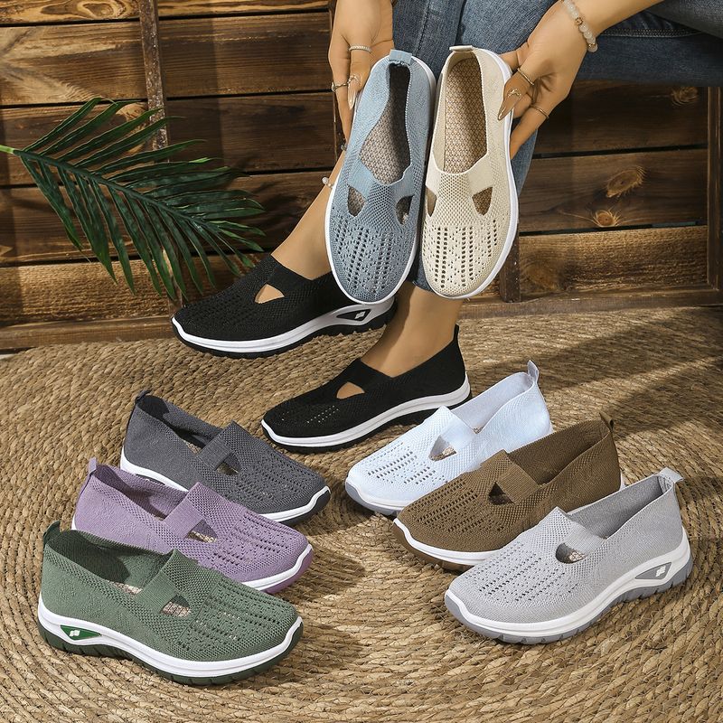 Breathable Fly Woven Mesh Shoes One-Leg Mothers