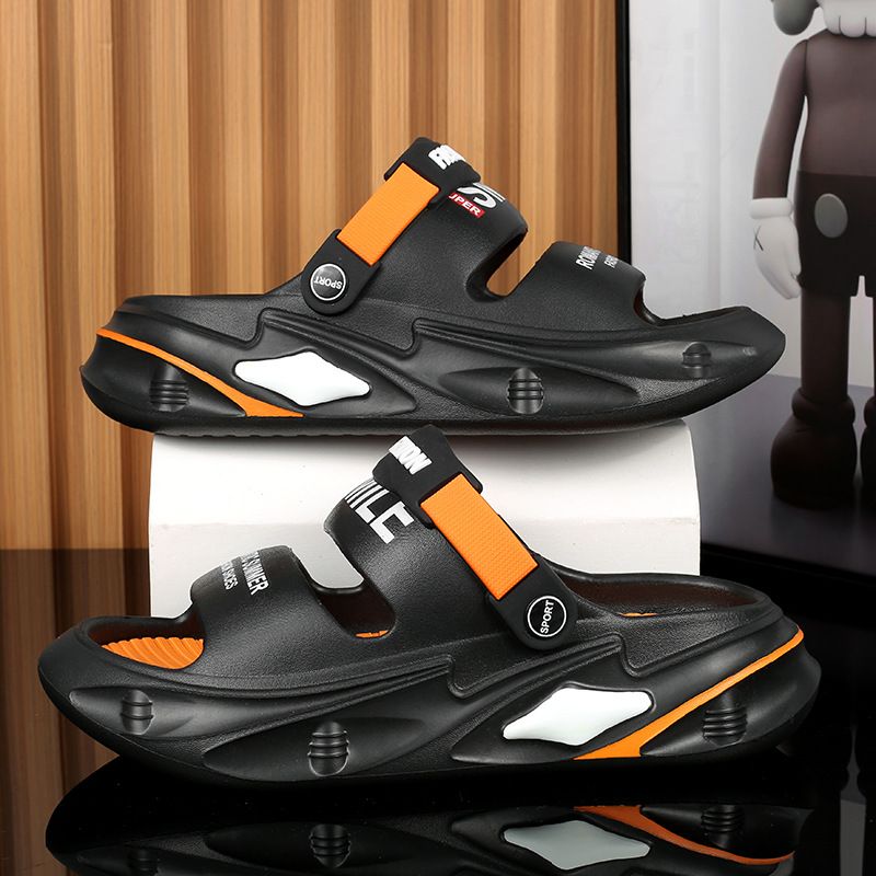 Outwear Slip-on Sports Non-slip Men, Size: 36-37, Color: Black orange