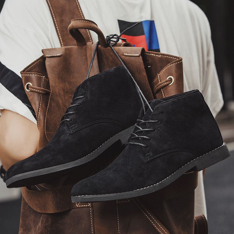 Autumn Martins Boots New All-match High-top Shoes Outdoor Workwear Boots, Size: 39, Color: Black