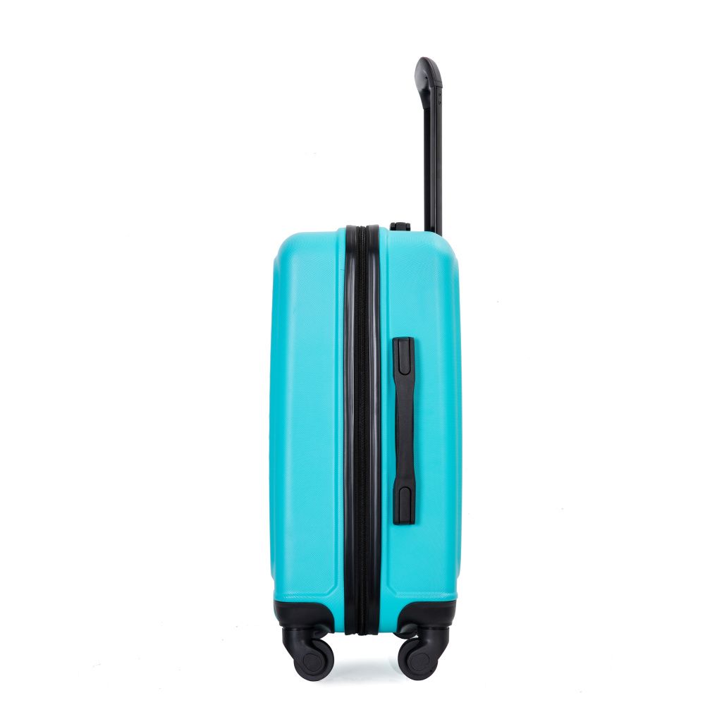 Carry on Luggage Lightweight Suitcase, Options: Turquoise+ABS