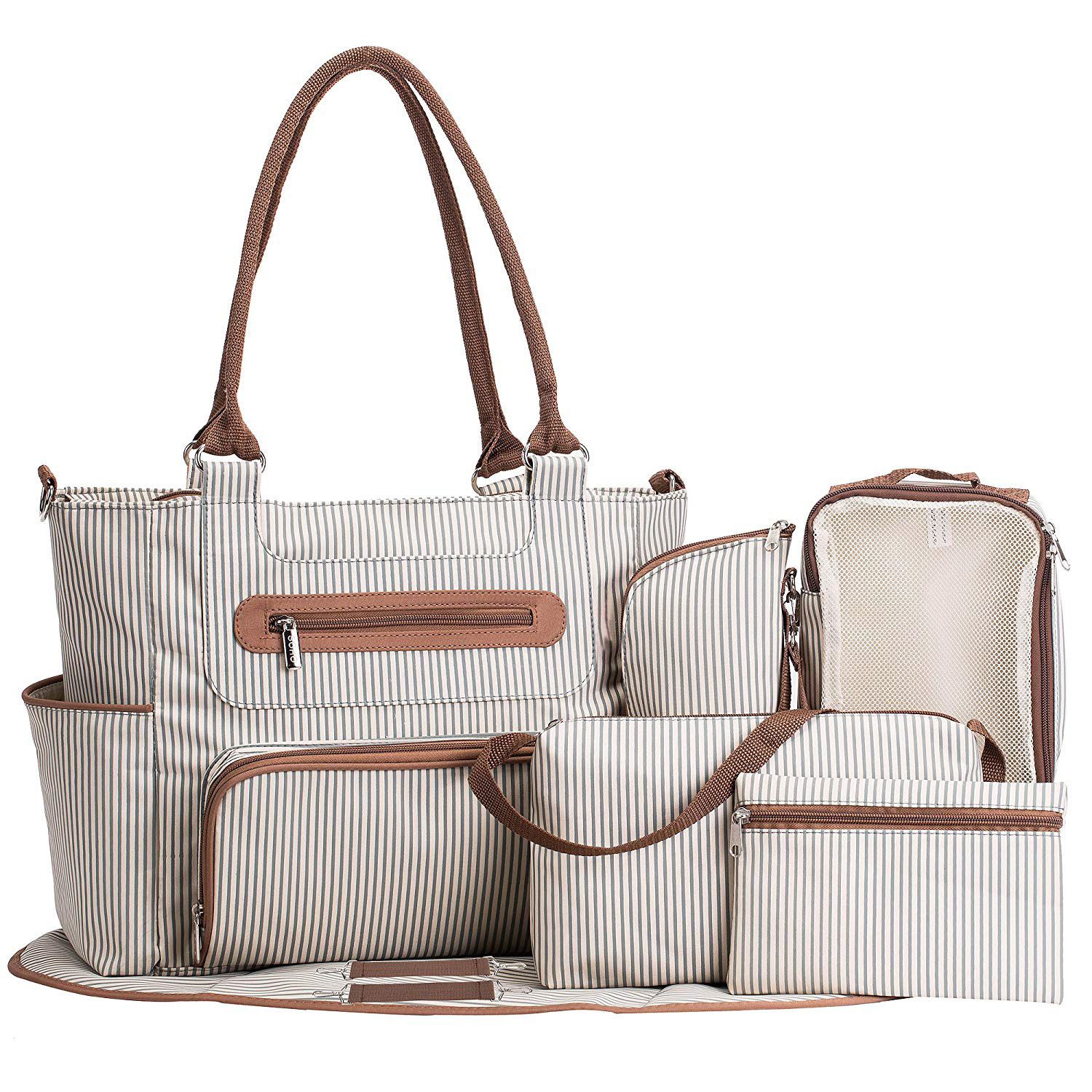 Mother Bag Mother And Baby Baby Diaper Bag Go Out To Carry The Bag, Color: Khaki