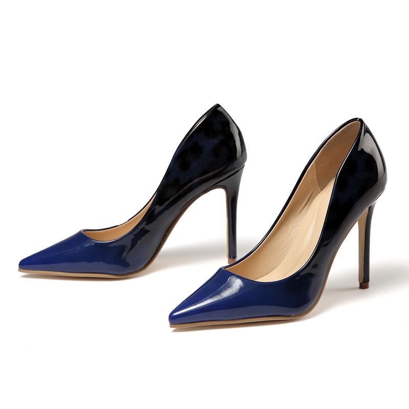 European And American Personality Gradient Pointed Stiletto High Heels, Size: 35, Color: Blue