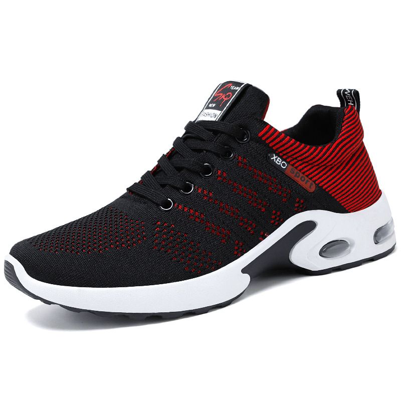 Air Cushion Running Shoes, Color: 9308 Black and Red, Size: 39