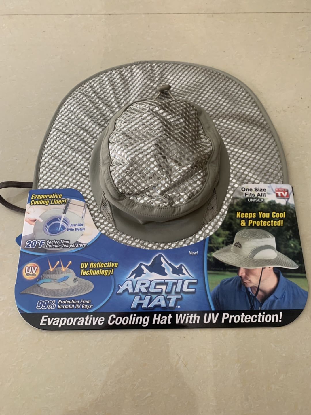 Fisherman Hat Fishing Hat Brim Hat Sunscreen Hat Sunscreen Hat Ice-sensing, Color: Dome with paper card, Size: One size fits all