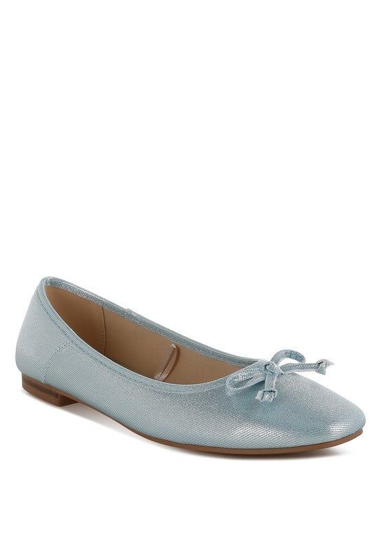 Agshin Metallic Ballet Flats, size: US-8 / UK-6 / EU-39, color: Baby Blue