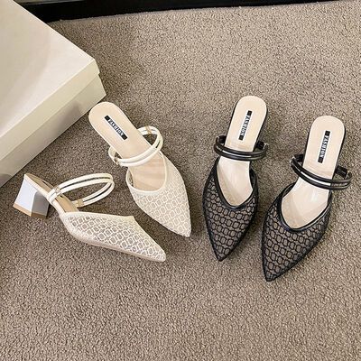 Point Toe Block Heels