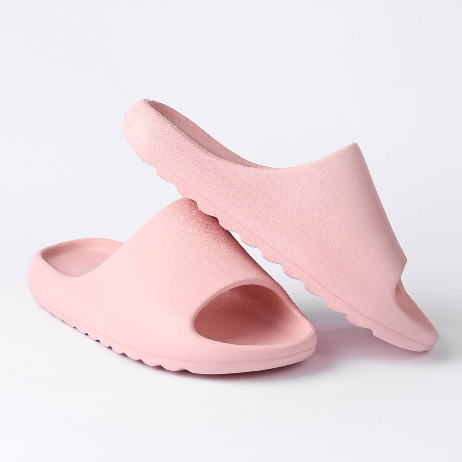 Cloud Pillow Slippers for Women - Pink Shower Shoes for College Dorm, Color: Pink, Shoe Size: 10-10.5