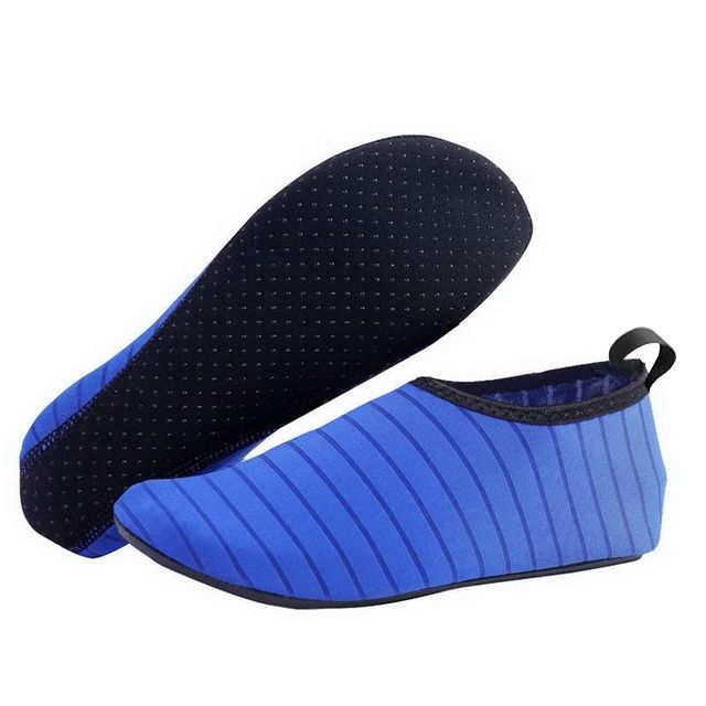 Water Shoes Men Women Skin Socks Aqua Surf Beach Yoga Swim Barefoot, Size: 2XL / Men 8 / Women 9.5, Color: Blue