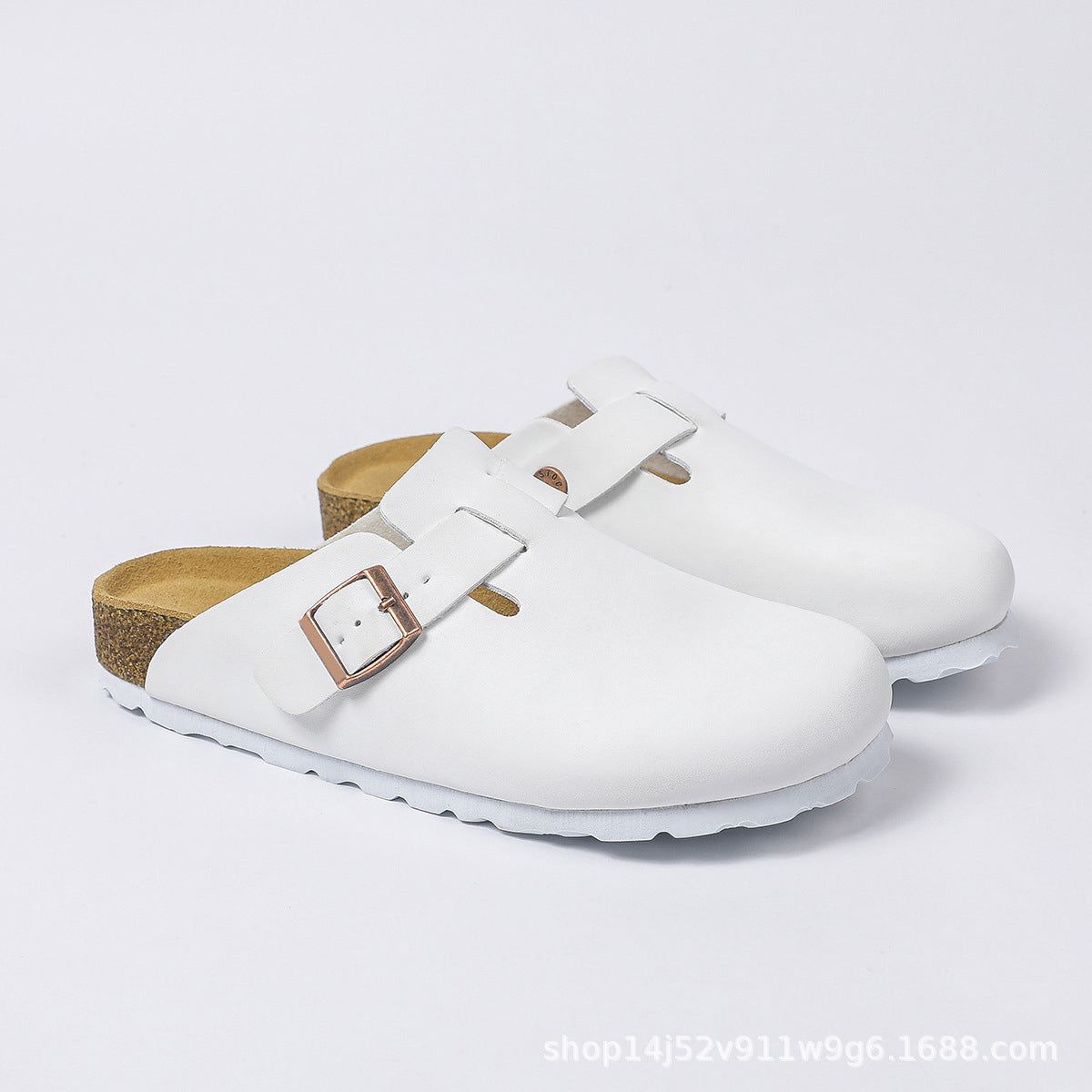 2026 Boston Soft Footbed Suede Mules Soft Womens Slippers, Color: White, Shoe size: 5
