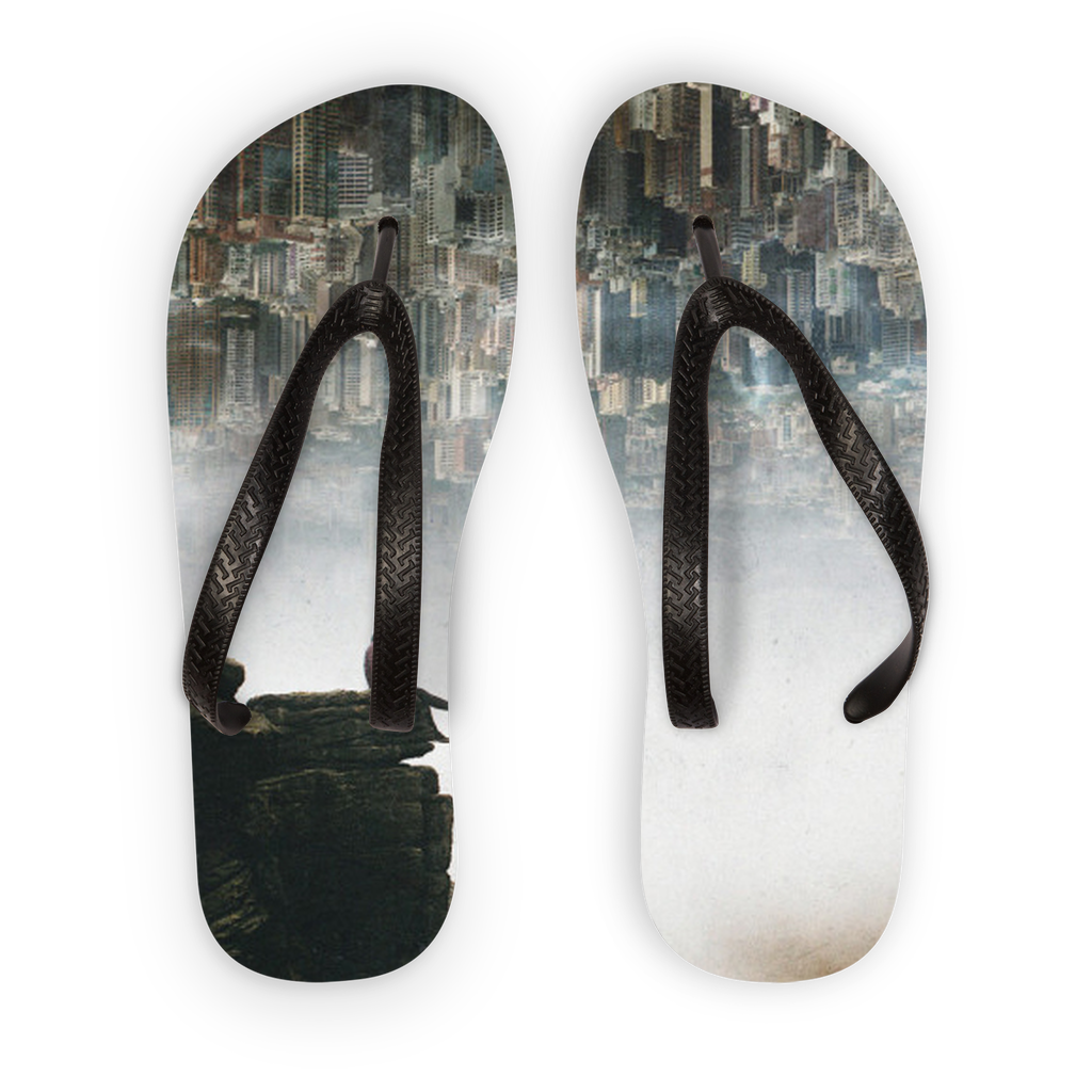 Between The Haze Adult Flip Flops, Size: S, Color: Black Strap