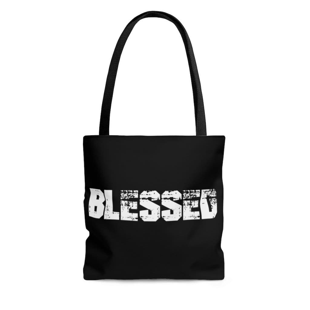 Large Tote Bags - Blessed Graphic Style Shoulder Bag, Size: Small