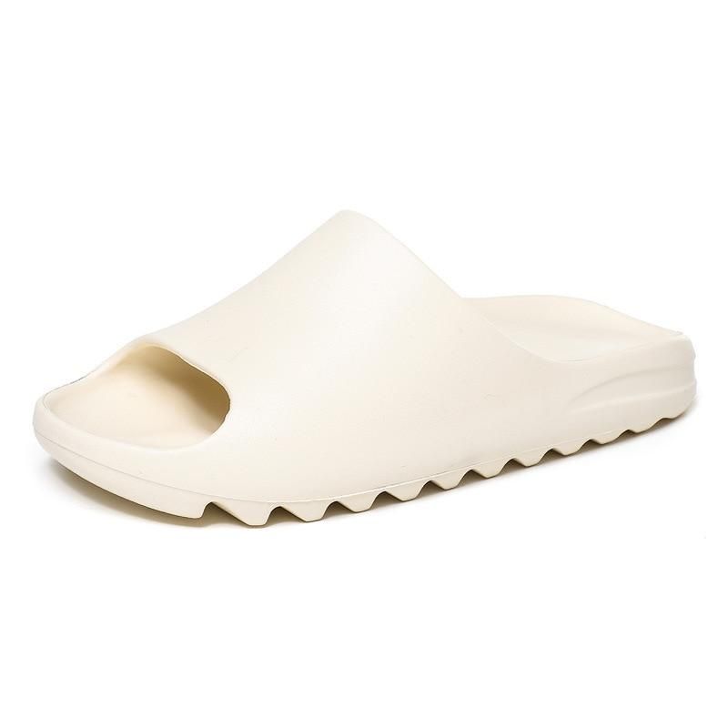 Yeezy Inspired Slides Black/White, Color: White, Shoe Size: 5