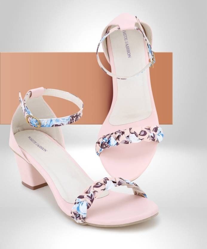 Women Pink Heels Sandal, Size: UK3, Colour: Pink