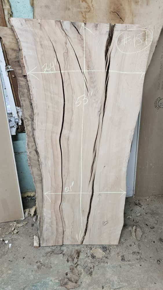 Slab #151 Beech , 53" long, 21 - 24" wide.