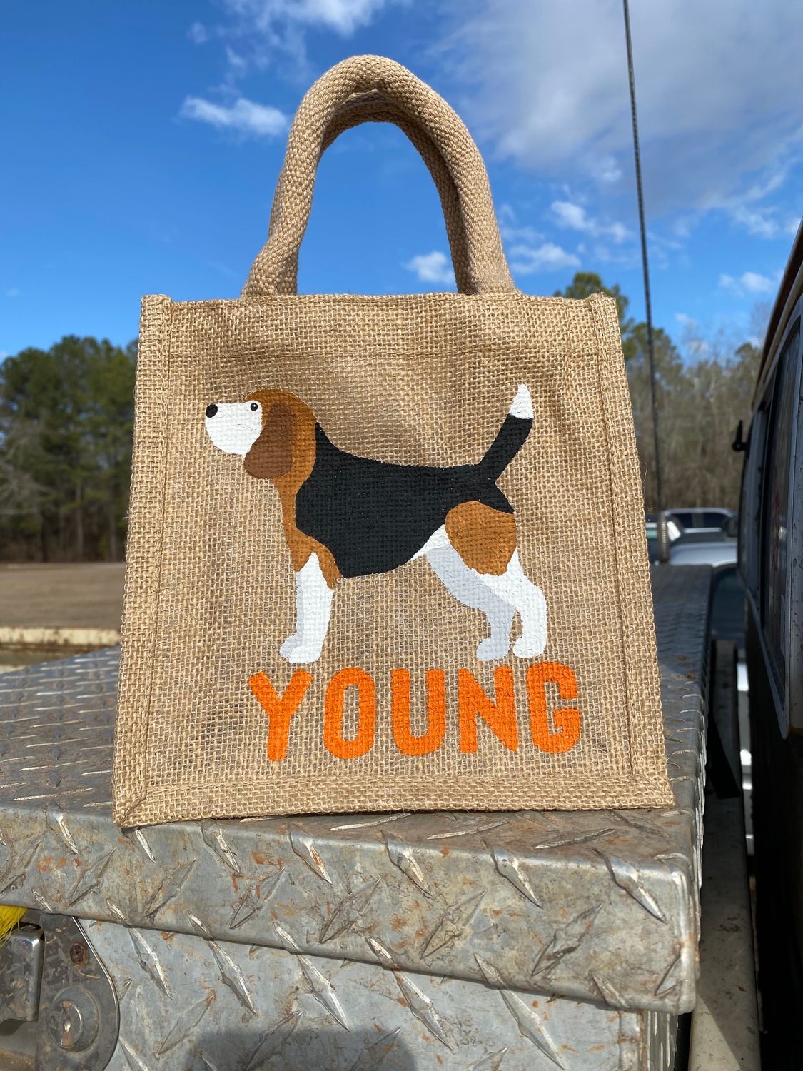Burlap Tote Bag