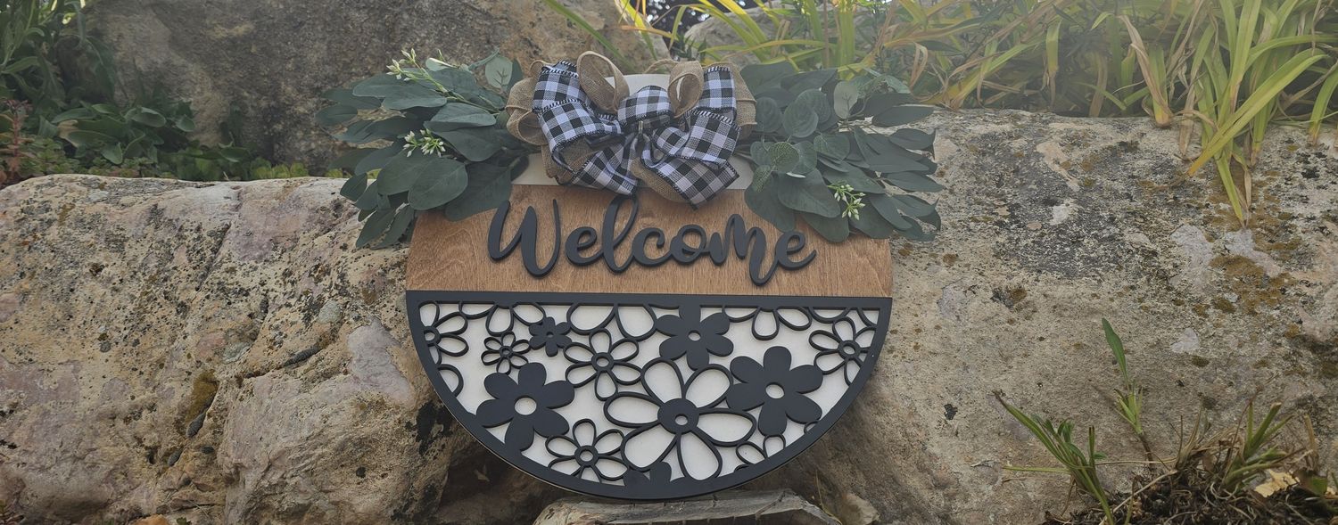 Front Door - Welcome Greenery