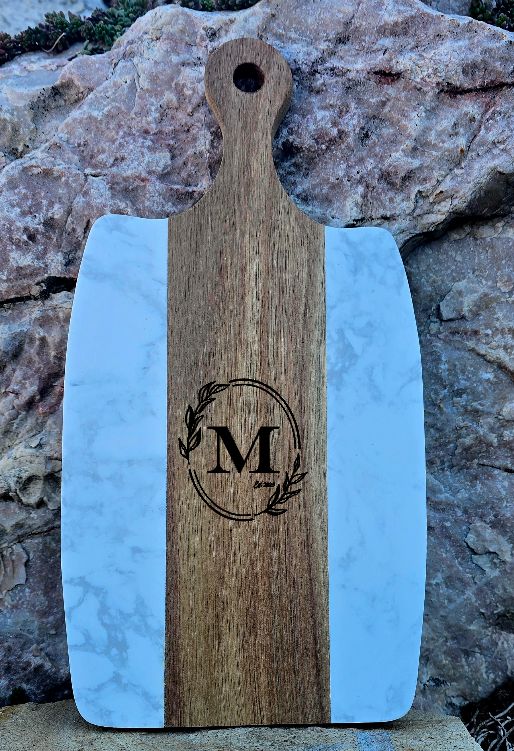 Charcuterie Board Acacia &amp; Marble.