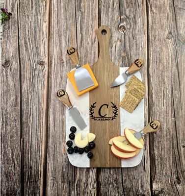 Charcuterie Board Acacia &amp; Marble.