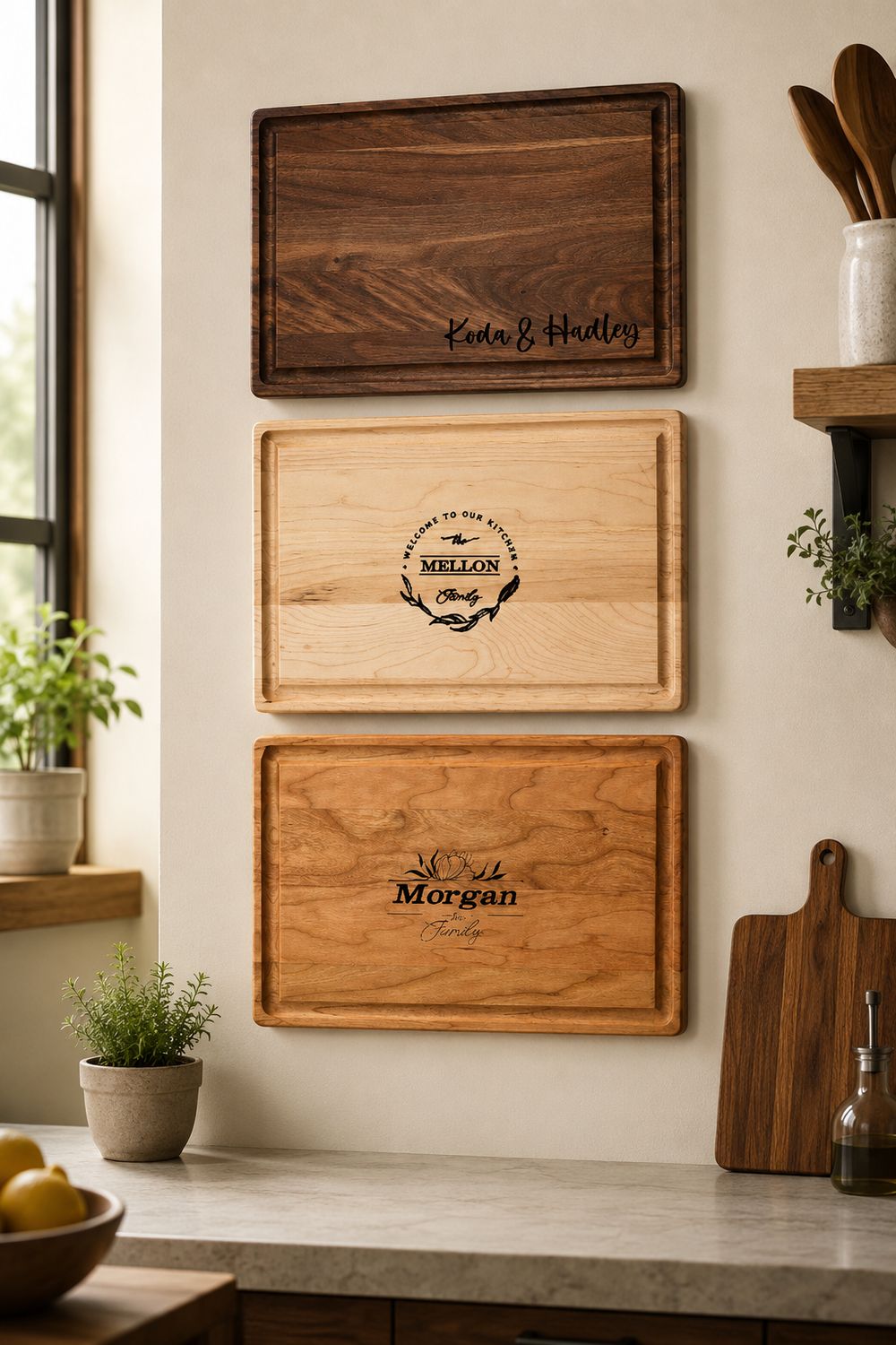 Cutting Board - Med- Cherry - Maple -Walnut