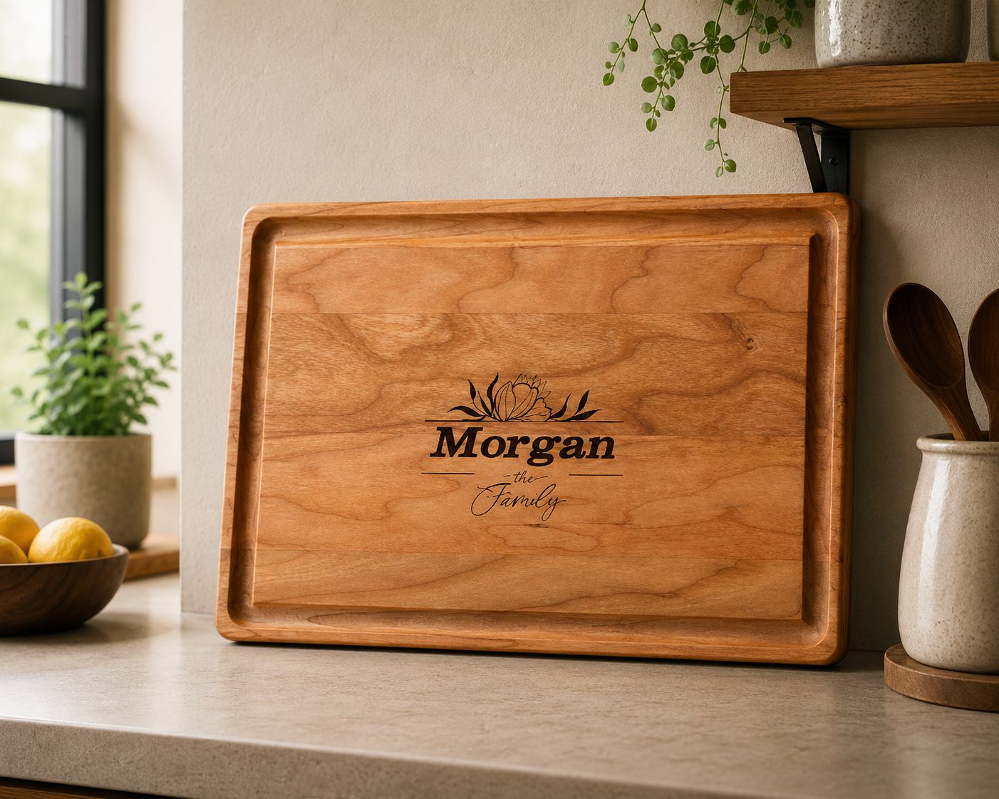 Cutting Board -  Medium Cherry Wood