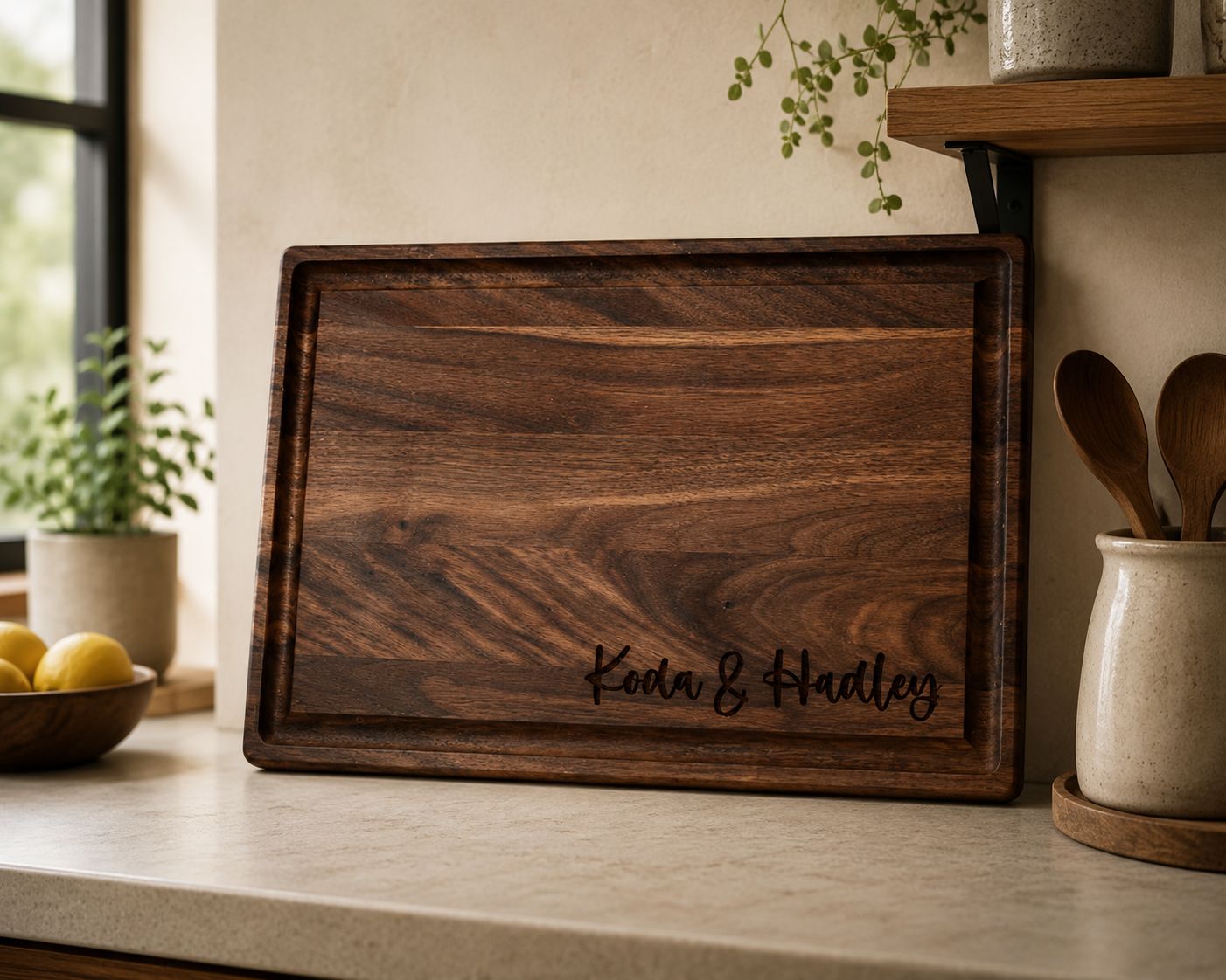 Cutting Board -  Medium Walnut Wood