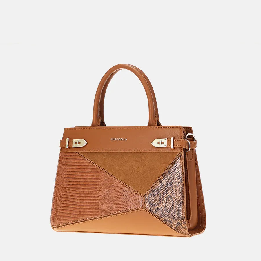 Chrisbella Brown Handbag AA012408019735