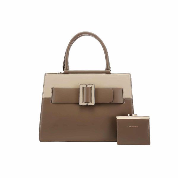 Chrisbella Deep Taupe Handbag