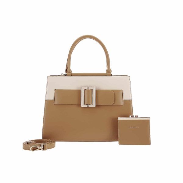 Chrisbella Cashmere Camel Handbag
