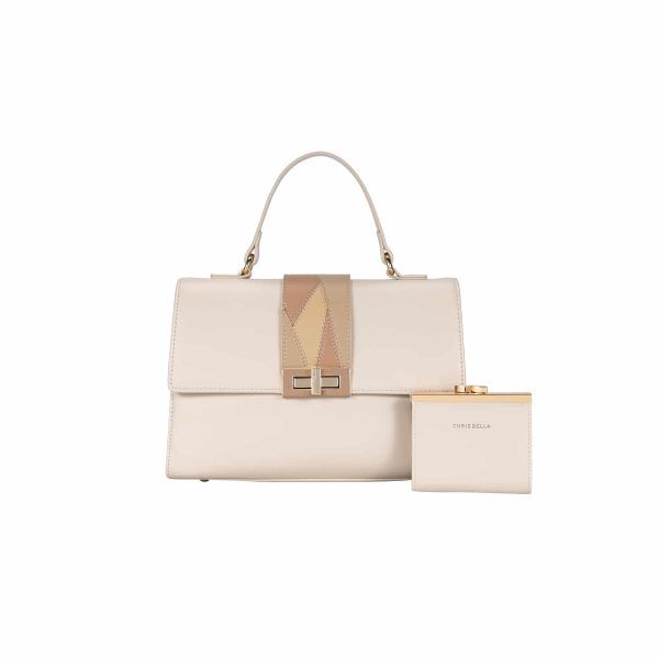 Chrisbella Creamy White Handbag