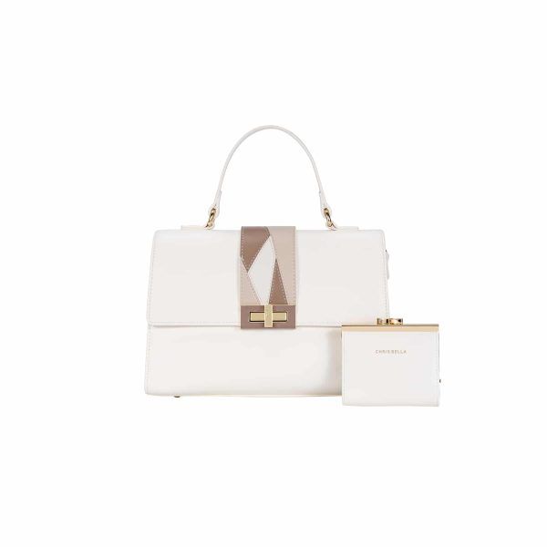 Chrisbella White Handbag