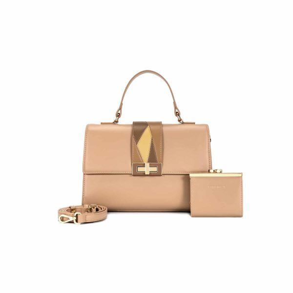 Chrisbella Taupe Handbag