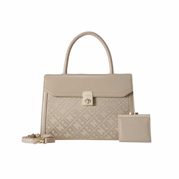 Chrisbella Beige Handbag