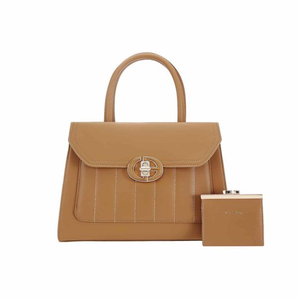 Chrisbella Taupe Handbag