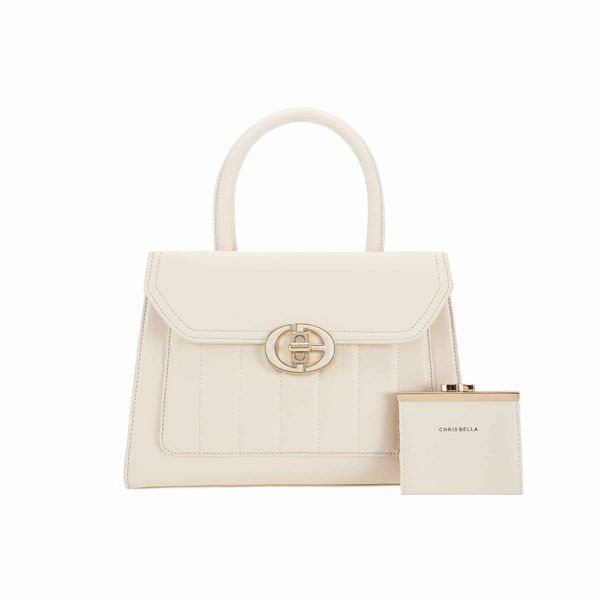 Chrisbella White Handbag