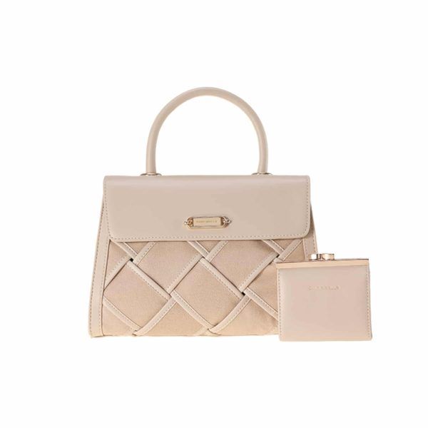Chrisbella Beige Handbag