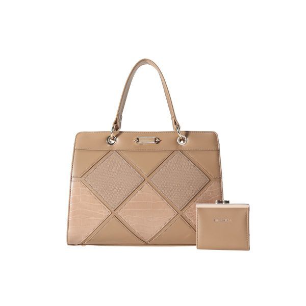 Chrisbella Taupe Handbag