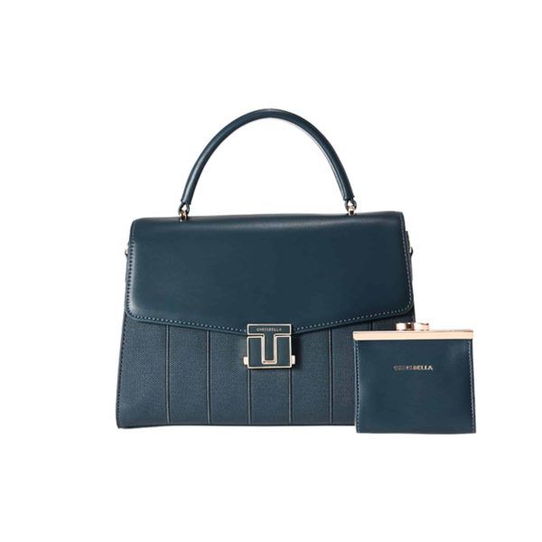 Chrisbella Flap Green Handbag