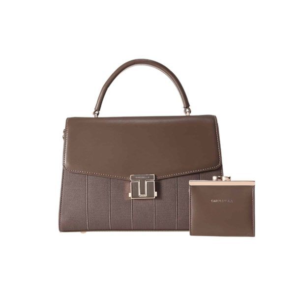 Chrisbella Flap Deep Taupe Handbag
