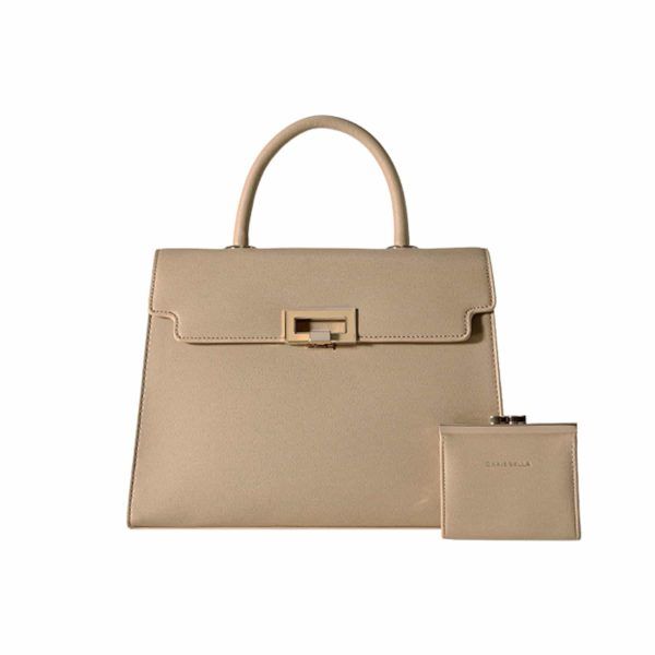 Chrisbella Taupe Handbag