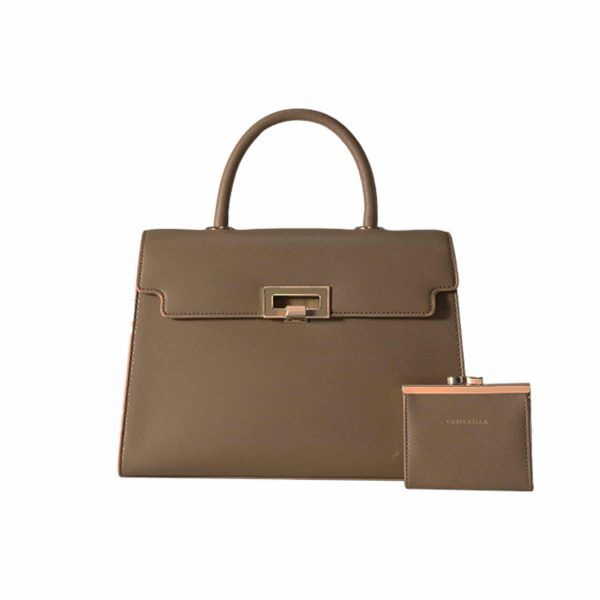 Chrisbella Deep Taupe Handbag